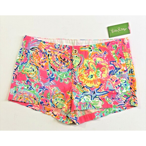 Lilly Pulitzer Pants - Lilly Pulitzer The Kerrie Shorts Women's Size 8 NEW Coral Reef Island Seacret